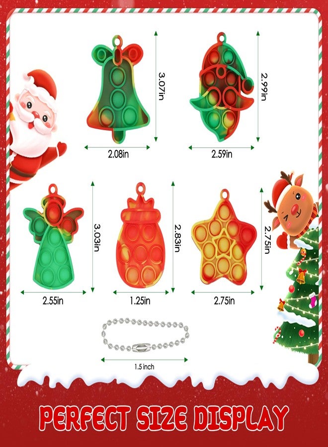 JDSTY 24 Pack Christmas Mini Pop Fidget Toy Pack for Kids Girls Boys Toddlers Christmas Stocking Stuffers Party Favors Gifts Stress Relief - Image 2